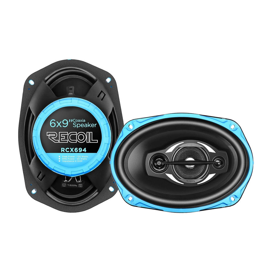 Recoil RCX694 Echo 6x9 Inch 4-Way Coaxial Speakers 120W