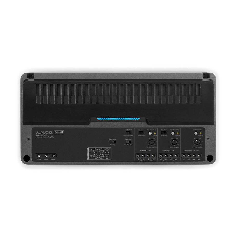 Top view of JL Audio RD900/5 5-Channel System Amplifier
