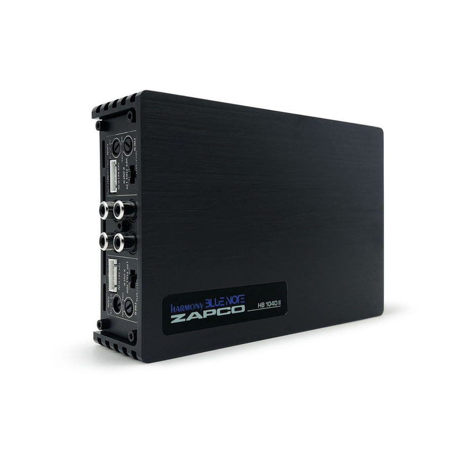 Zapco HB 104D II Harmony Blue Note amplifier side view