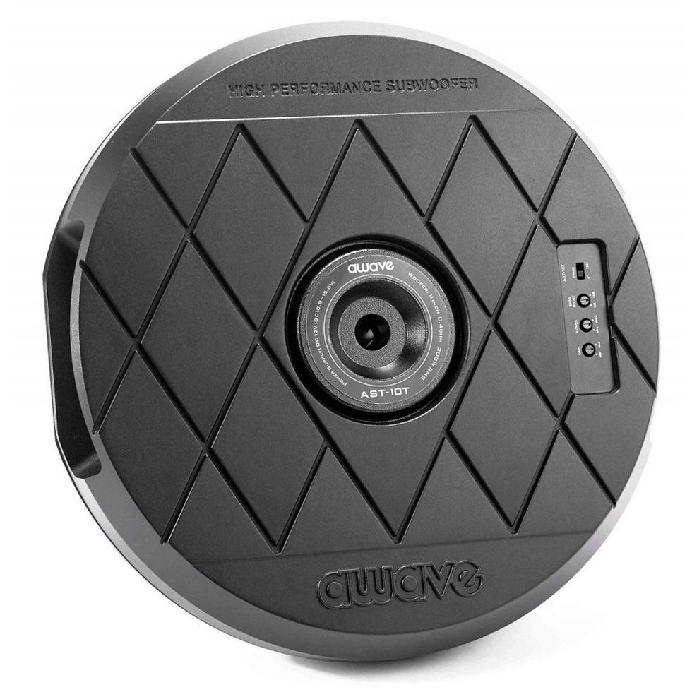 Awave AST-10T Active Spare-Wheel Subwoofer with top controls