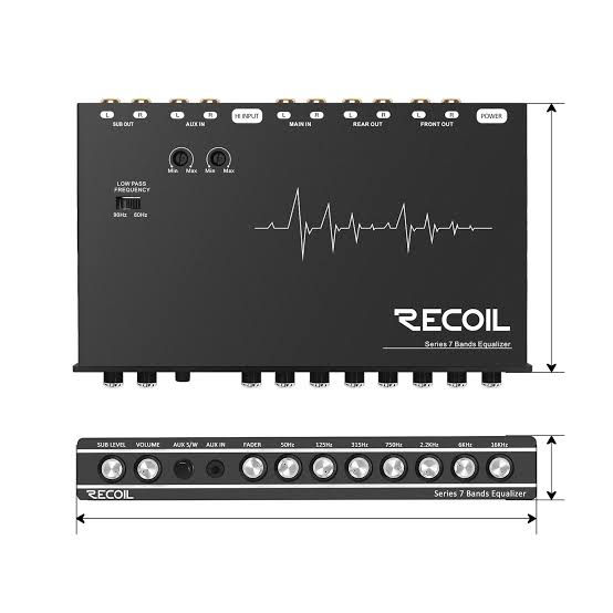 Recoil REQ7 7-Band Car Audio Equalizer