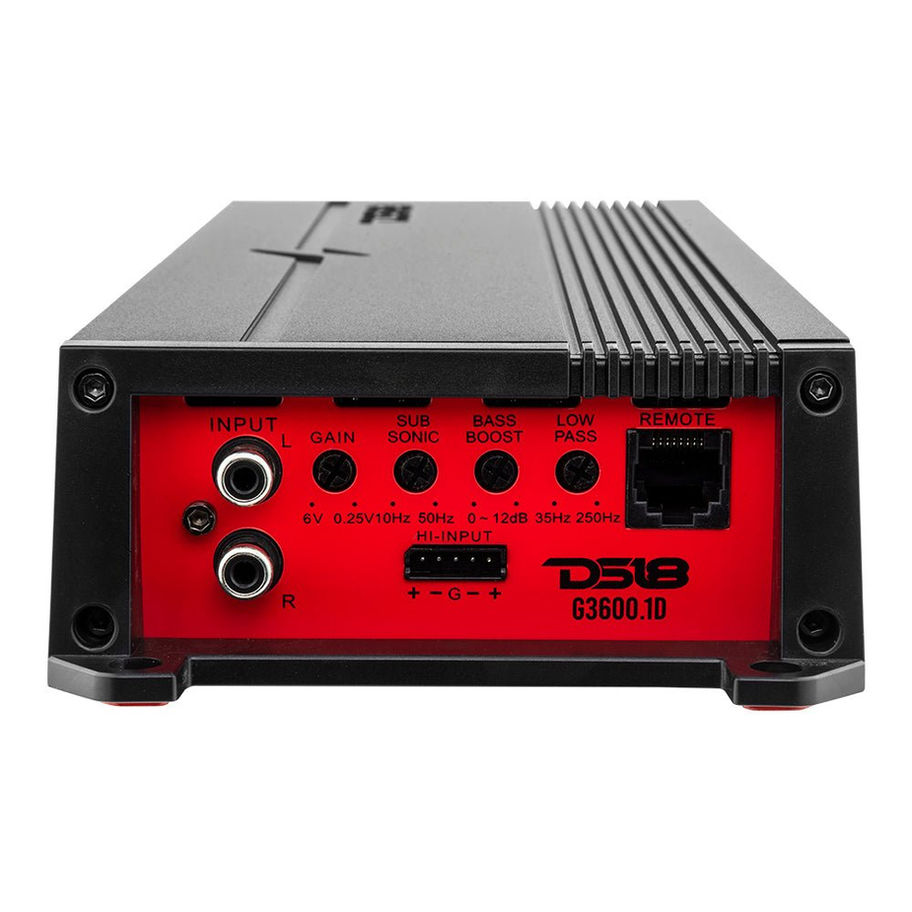 DS18 G3600.1D G-Series 1-Channel Monoblock Class D Amplifier control panel