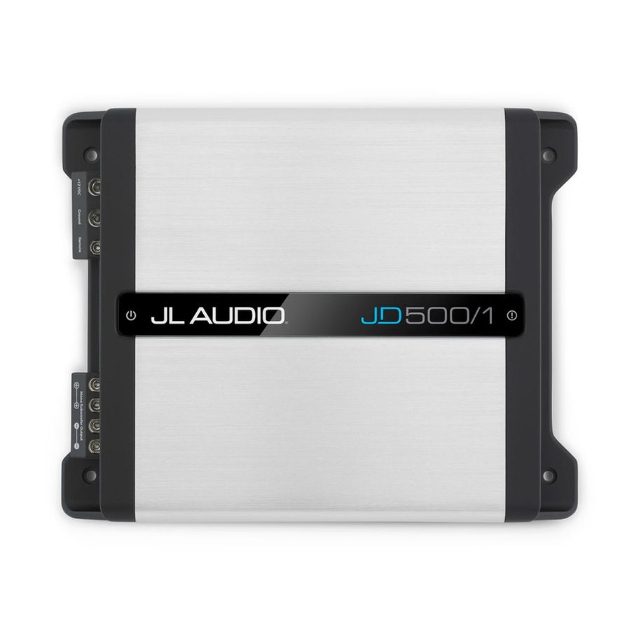 Top view of a JL Audio JD500/1D subwoofer amplifier