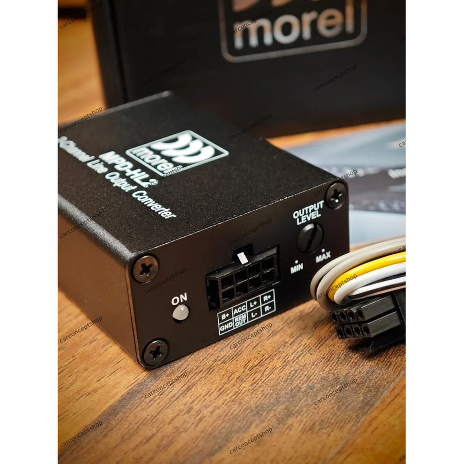 Morel MPD HL 2-channel line output converter with wiring harness