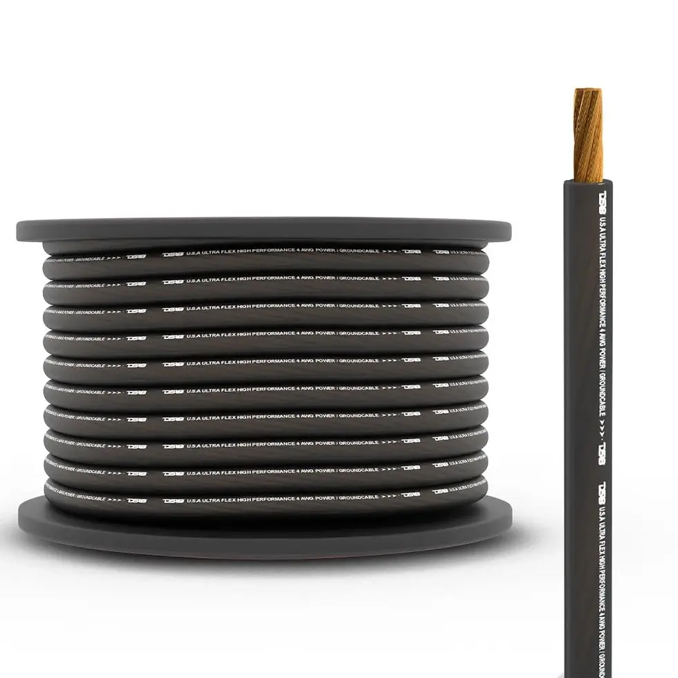 DS18 PW-4GA-100RD 4-GA Flexible CCA Power and Ground Wire 100 Feet
