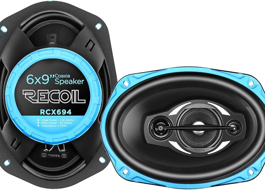 Recoil RCX694 Echo 6x9 Inch 4-Way Coaxial Speakers 120W