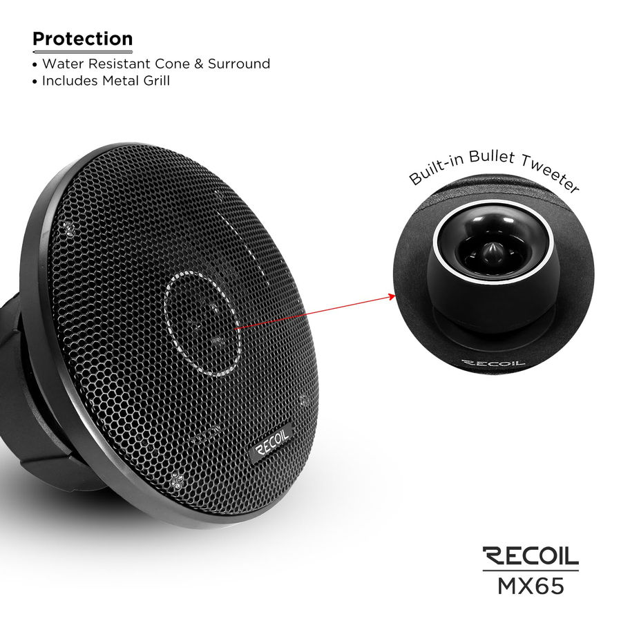 Recoil PX65.4 2-Way Midrange Coaxial with Bullet Tweeter 300W