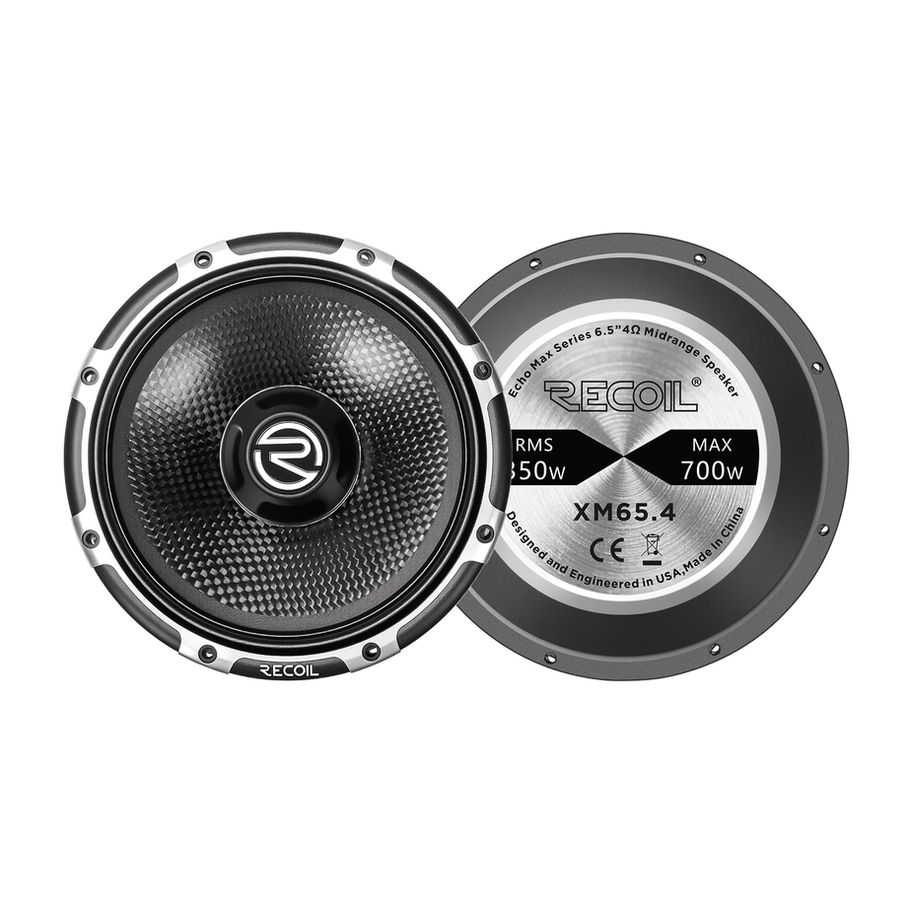 Recoil XM65.4 Echo Max 6.5 Inch Midrange Speakers 350W (Pair)