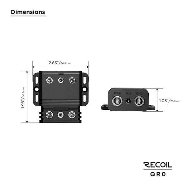 Recoil QR0 Quick Release Power Connectors 1/0-4 Gauge
