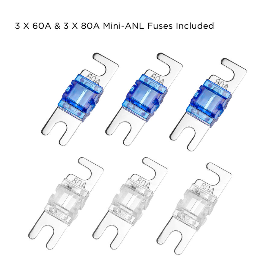 Recoil ZSFH11-3 Inline Mini-ANL Fuse Blocks 4/8 AWG - 3 Pcs