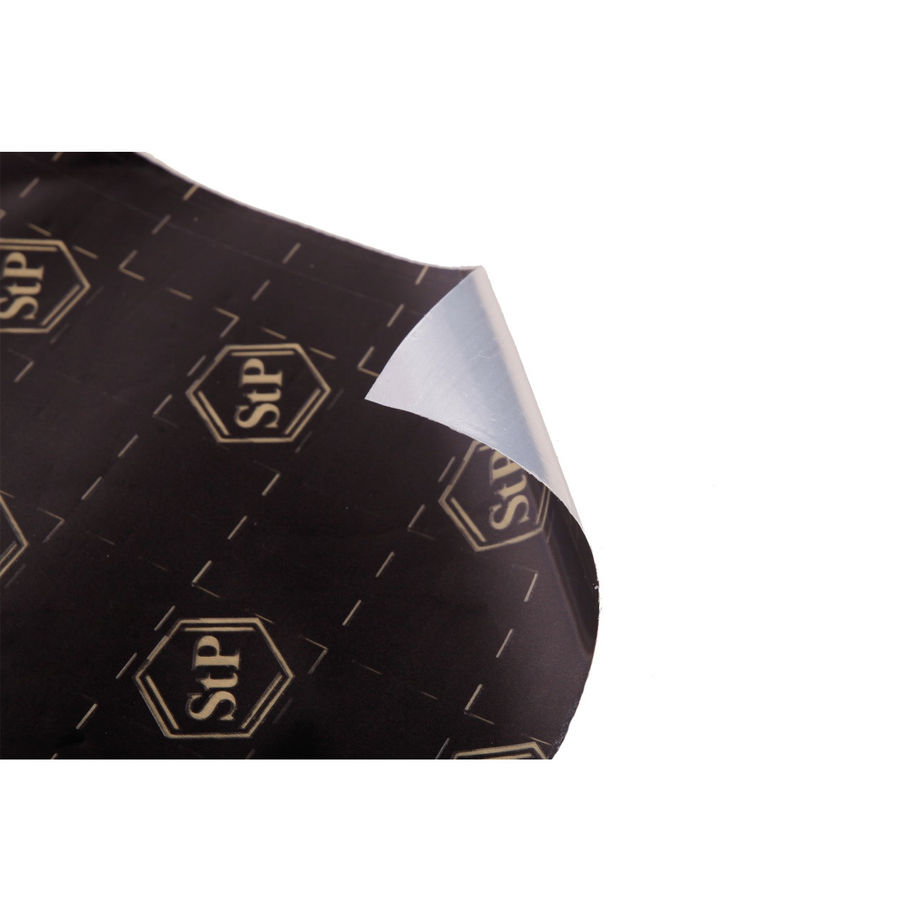 STP ALIGHT sound deadening sheet with peeled corner