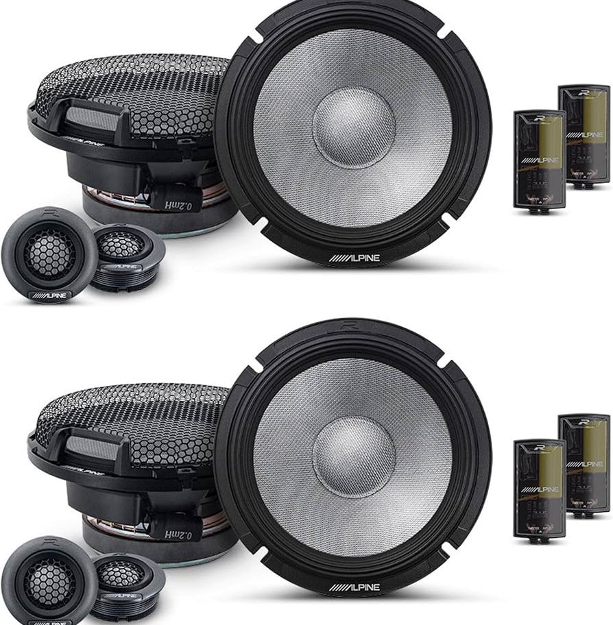 Alpine R2-S65C Hi-Res 6.5 Inch 2-Way Component Speakers