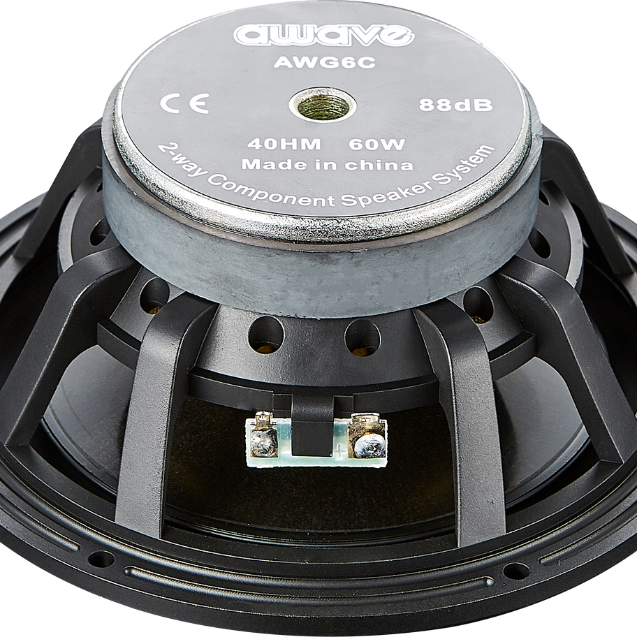 Awave AW-G6C 2-Way Component Speakers rear view magnet