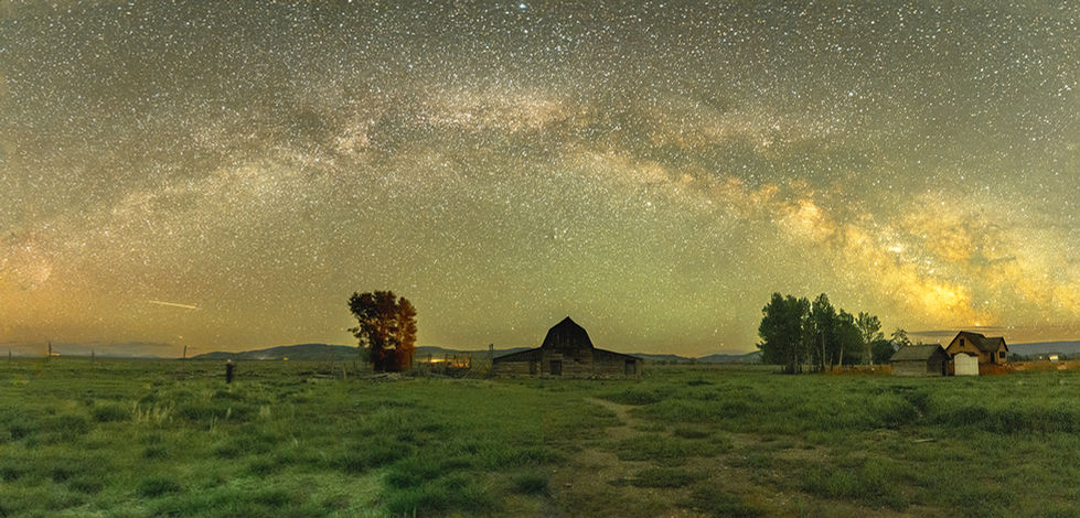 Milky Way over Mormon Row, Grand Teton National Park, Wyoming