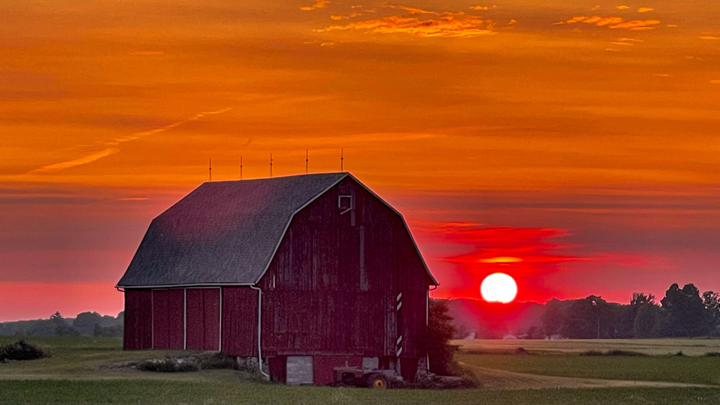 Red Barn Sunset, Mecosta County, Michigan