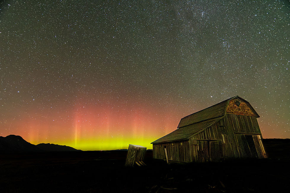 Northern Lights at the Tetons, Grand Teton National Park, Wyoming