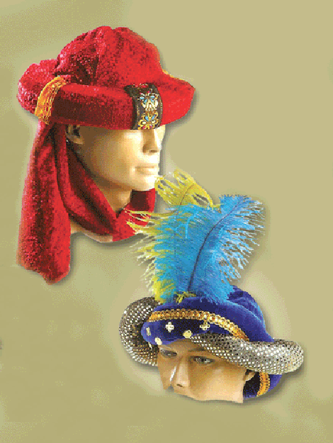Turbante Lujo Azul o Rojo