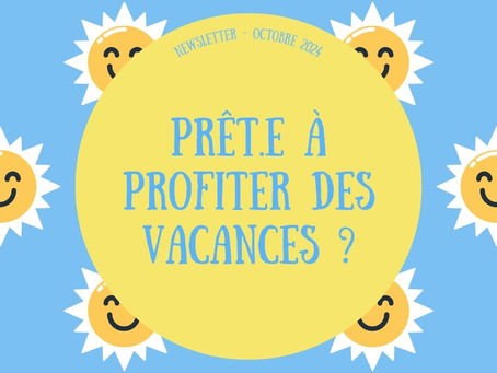 Soleil Titre Prêt.e à profiter des vacances