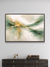 Miniatyrbilde: Green Horizon - Print on Fine Art Poster with a Dark Wood Frame.