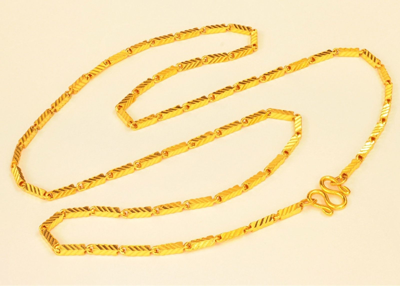 22k solid gold SPARKLING necklace 20"