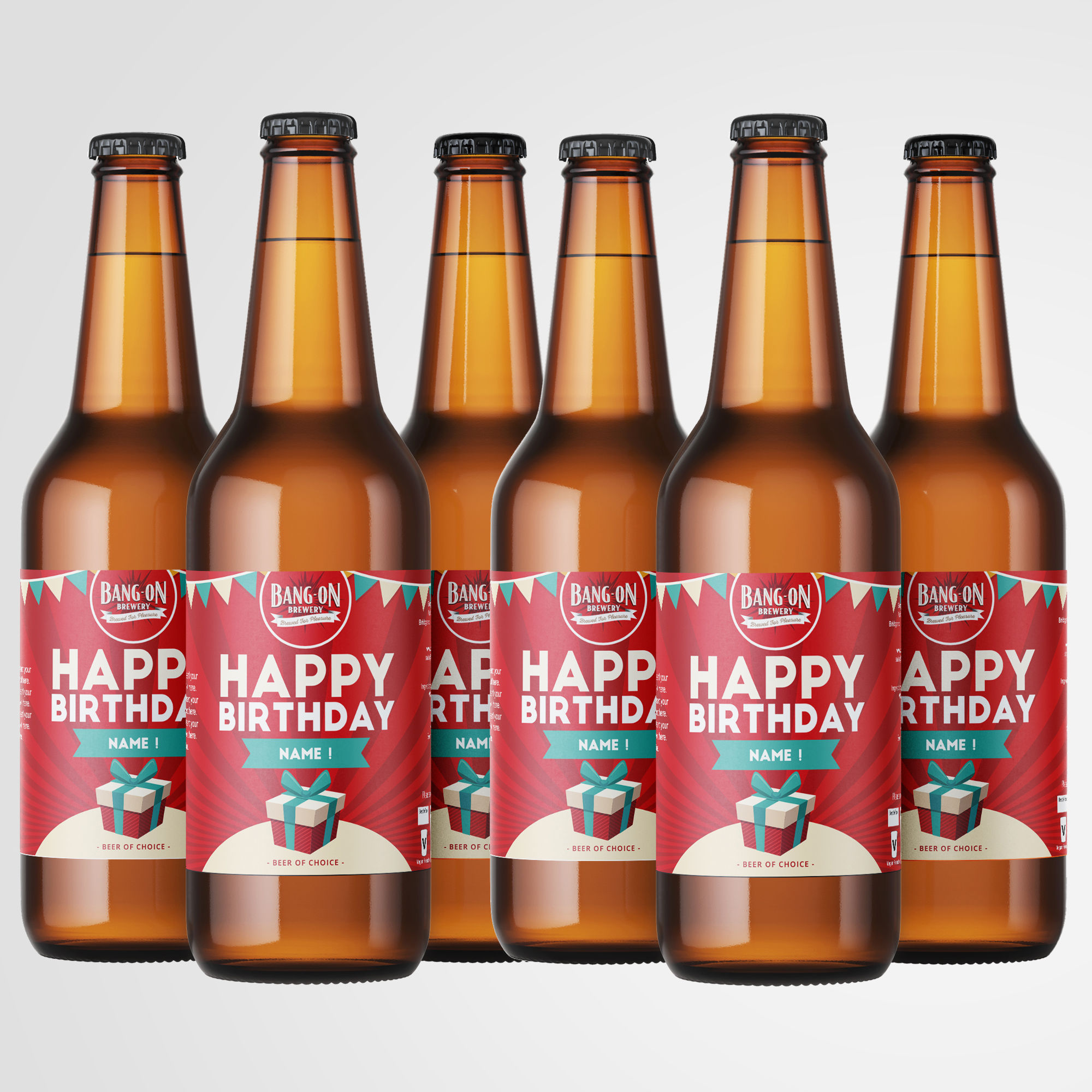 Personalised Happy Birthday Beers