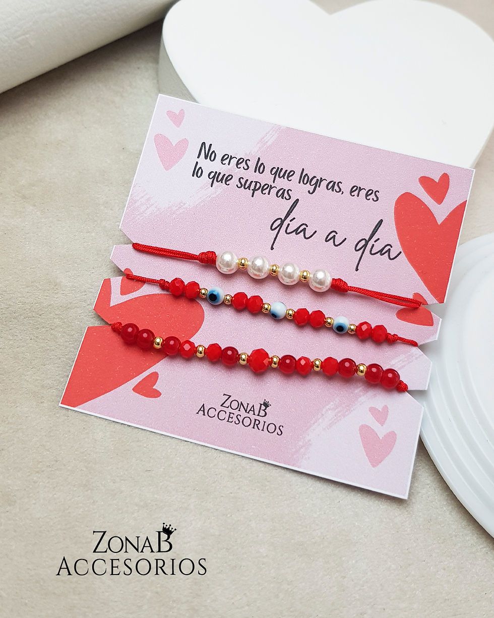 Miniatura: Pulseras Rojo Set de 3P R.PC163