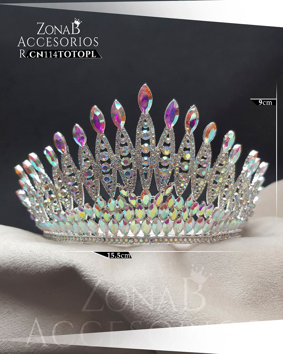 Miniatura: Corona R.CN114TOTOPL tornasol con base plateado