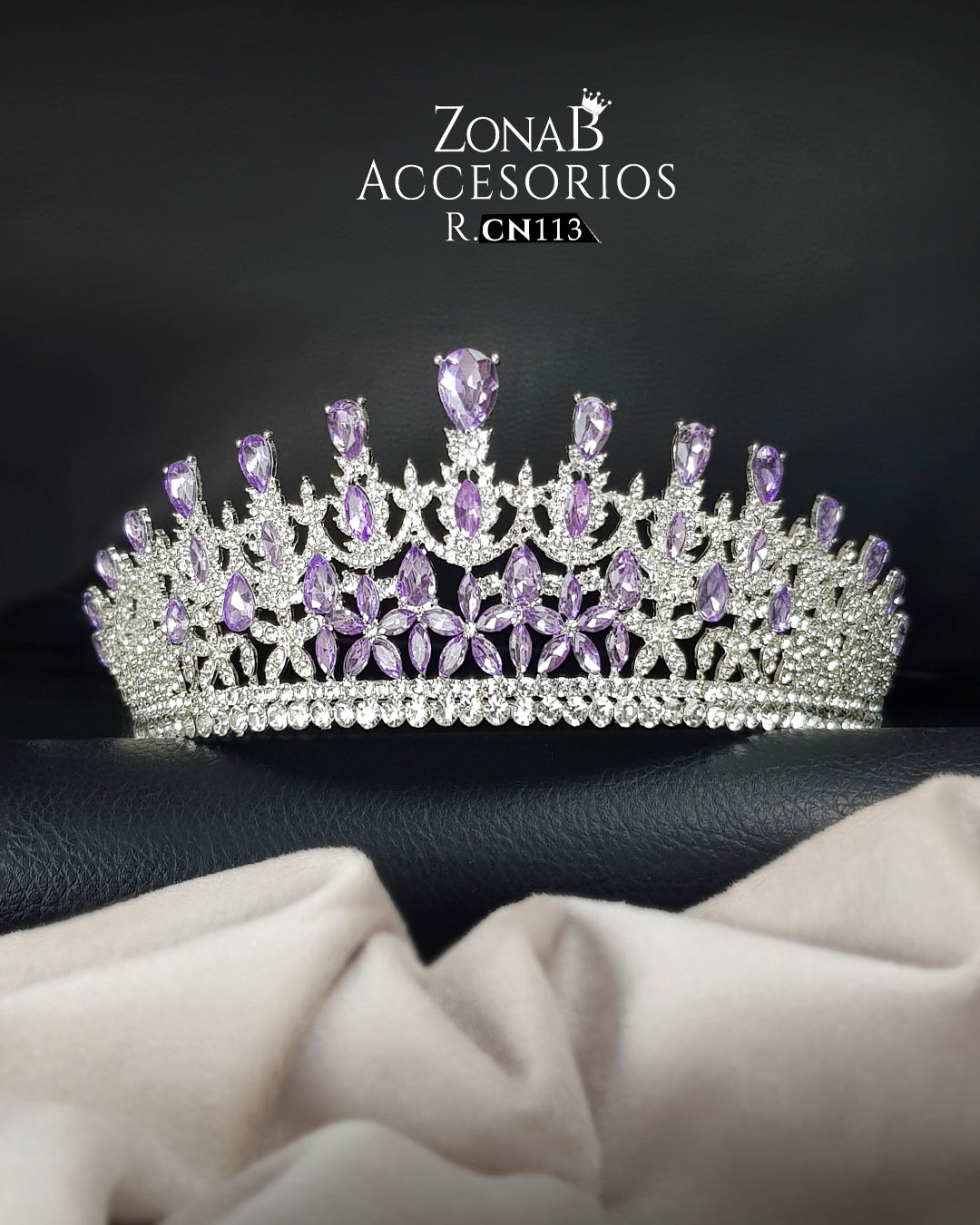 Corona R.CN113 lila con base plateado