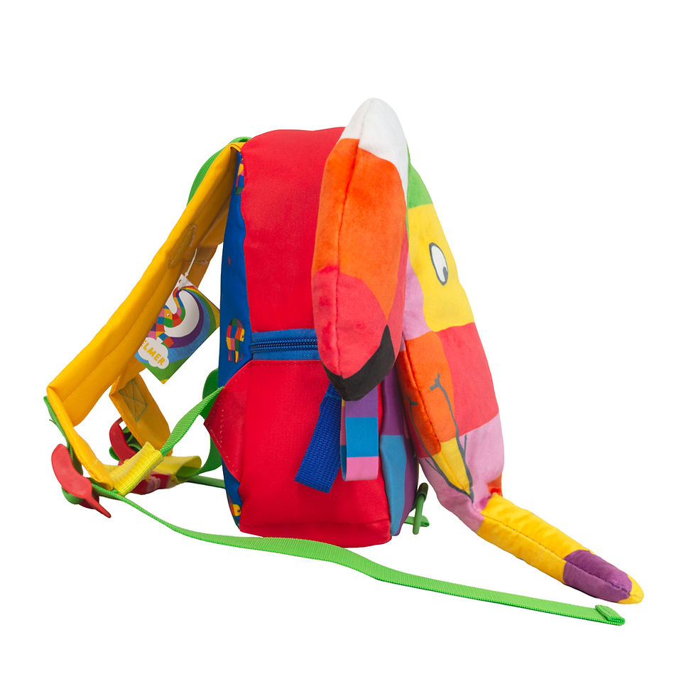 Thumbnail: Plush Travelling Elmer Backpack with Reins