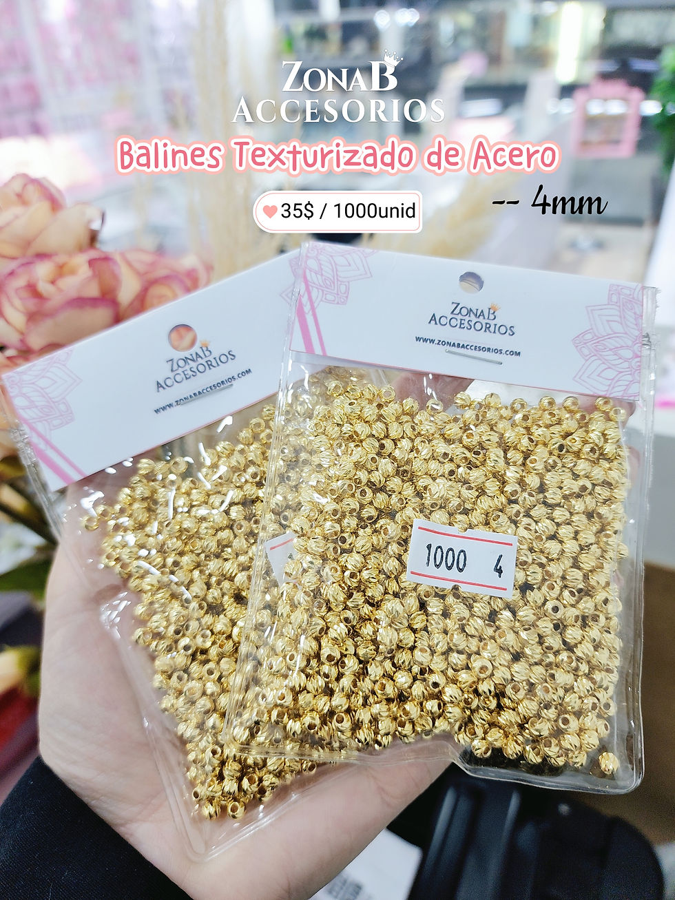 Miniatura: Balines Texturizado de acero 4mm 1000 unidades
