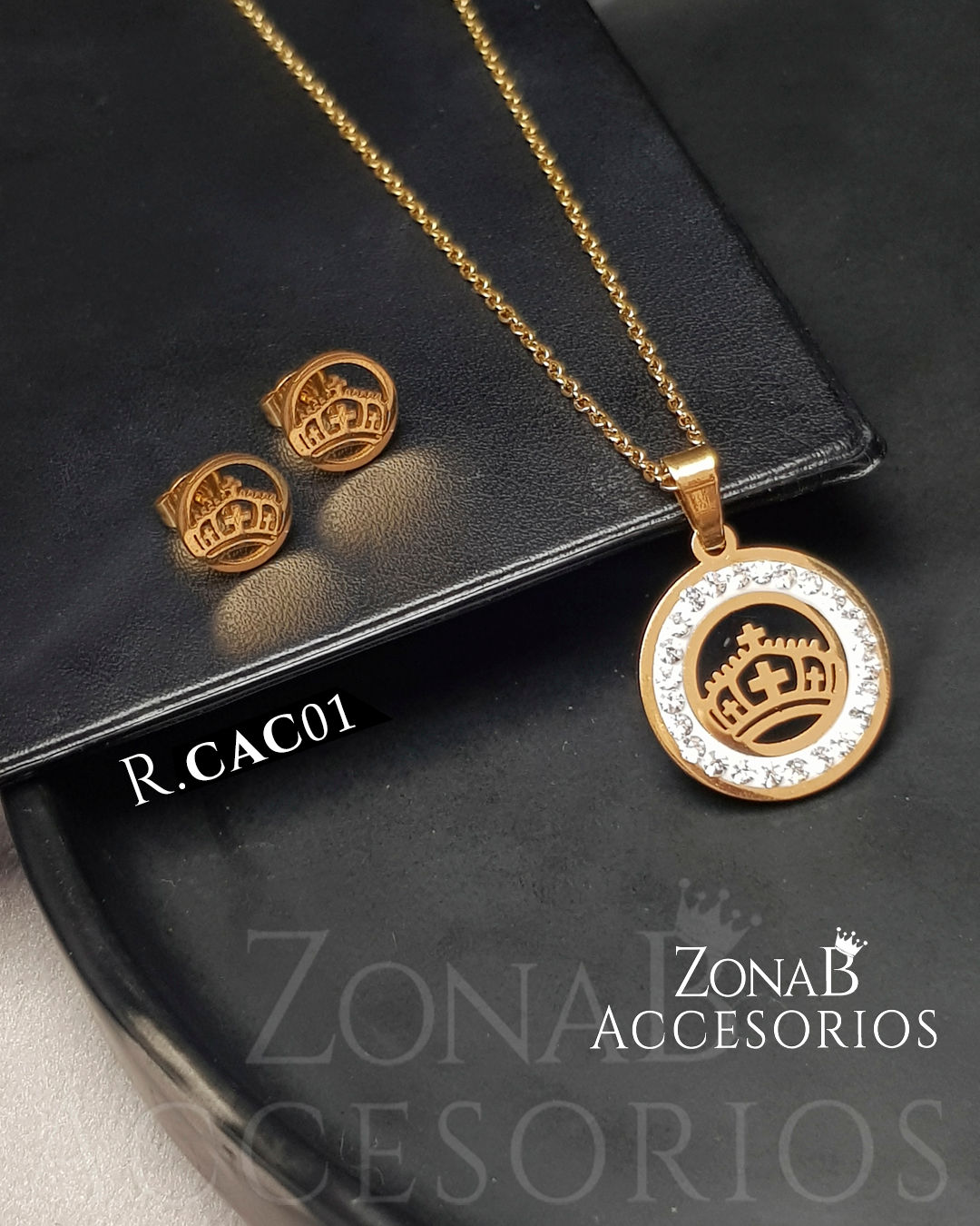 Set de Collar+Zarcillos de Acero R.CAC01