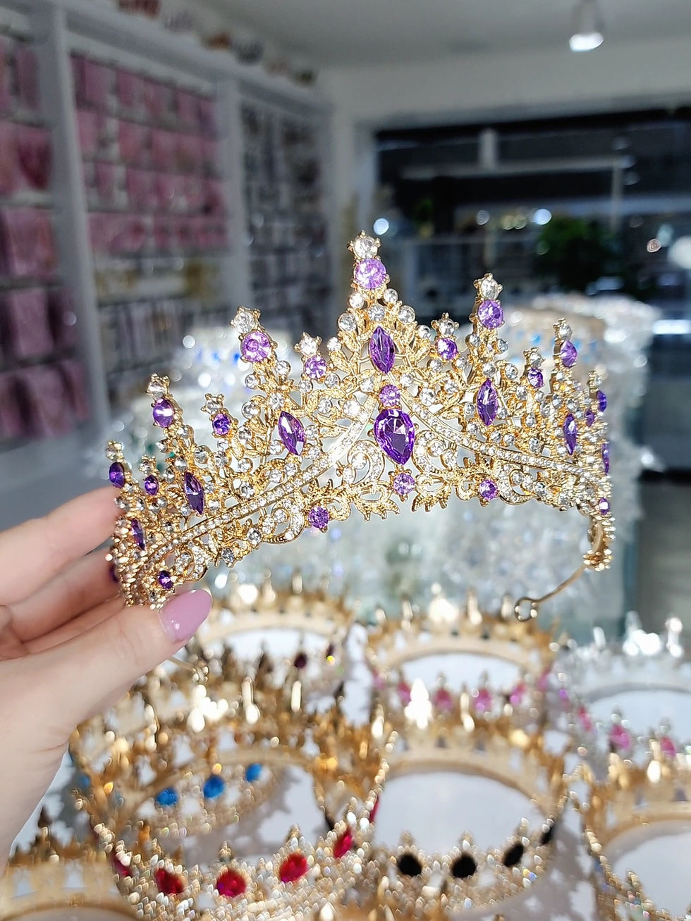 Miniatura: Corona R.CN121LITRDO Lila con base dorado