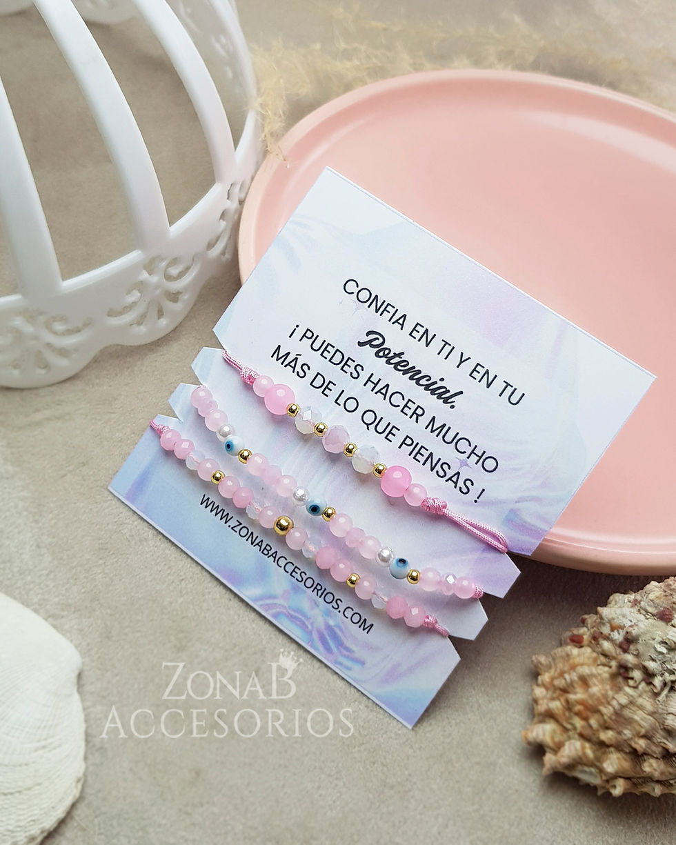 Miniatura: Pulseras Rosadas Set de 3P R.PC171