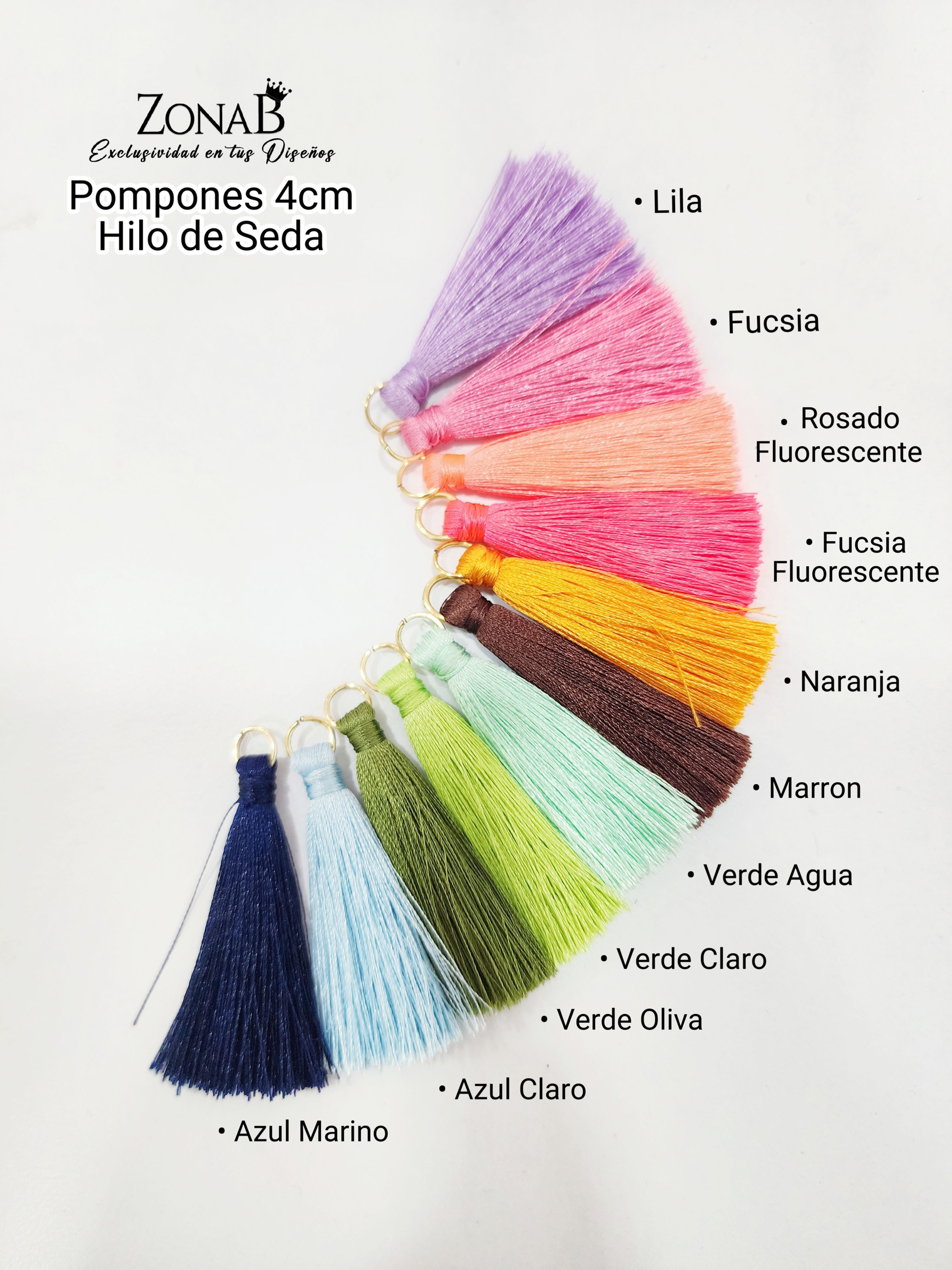 Pompones de Seda 4cm