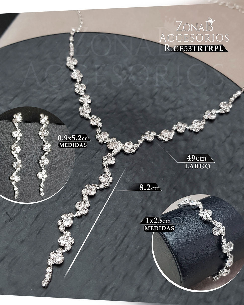 Miniatura: Set de Collar+Zarcillos+Pulsera R.CE53TRTRPL Plateado