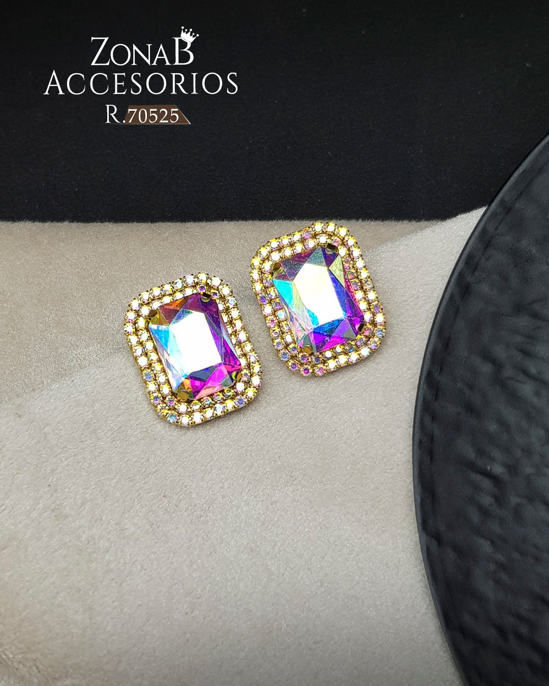 Zarcillos Elegantes R.70525 Tornasol dorado