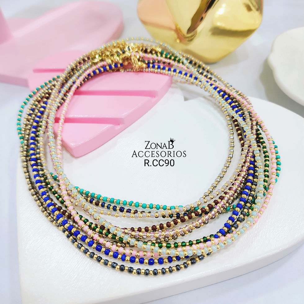 Miniatura: Collar de mostacillas