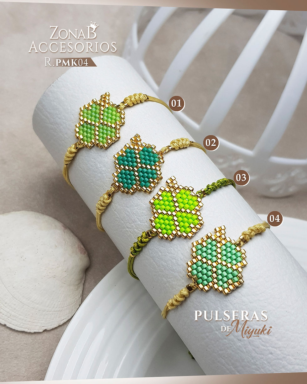 Miniatura: Pulseras de Miyuki Trebol