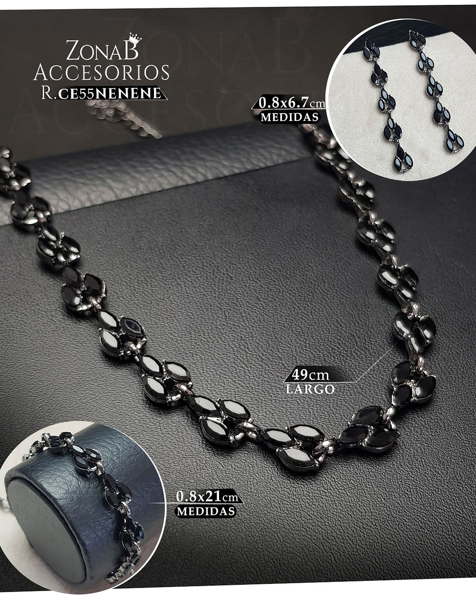 Miniatura: Set de Collar+Zarcillos+Pulsera R.CE55NENENE Negro