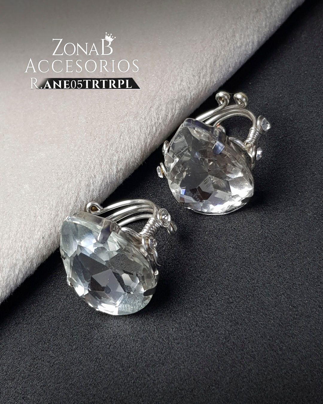 Anillo Elegante Lagrima 18x25mm R.ANE05TRTRPL Plateado