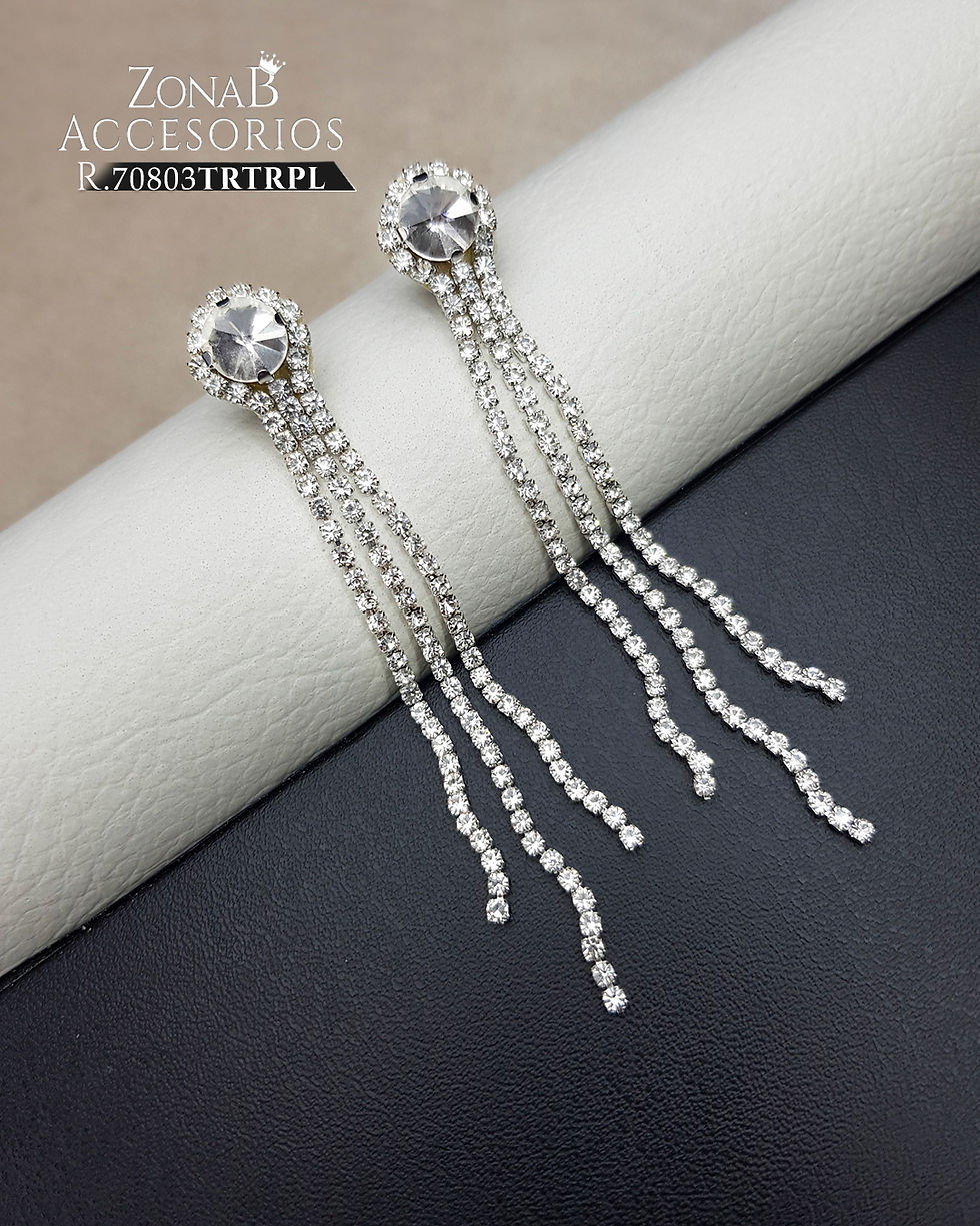 Miniatura: Zarcillos Elegante R.70803TRTRPL Plateado