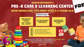 MARTIN UNIVERSITY ANNOUNCES FREE HALF-DAY PRESCHOOL PROGRAM