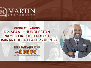 DR. SEAN HUDDLESTON NAMED ONE OF TEN MOST DOMINANT HBCU LEADERS OF 2023