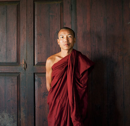 Retrato de um monge budista