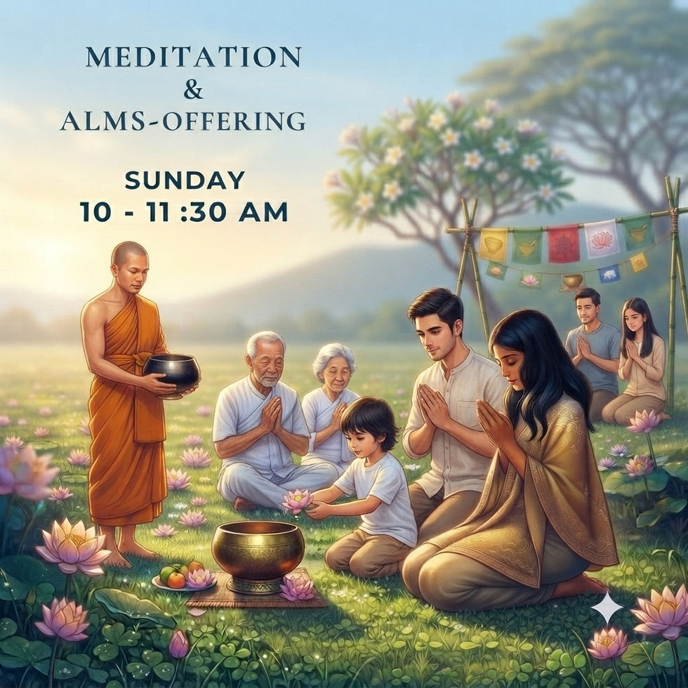 Meditation and Alms-offering