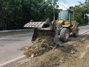 Prefeitura de Manaus reforça serviços de limpeza na avenida Torquato Tapajós