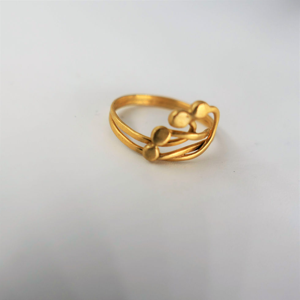 Thumbnail: Tiny gold branches ring  
