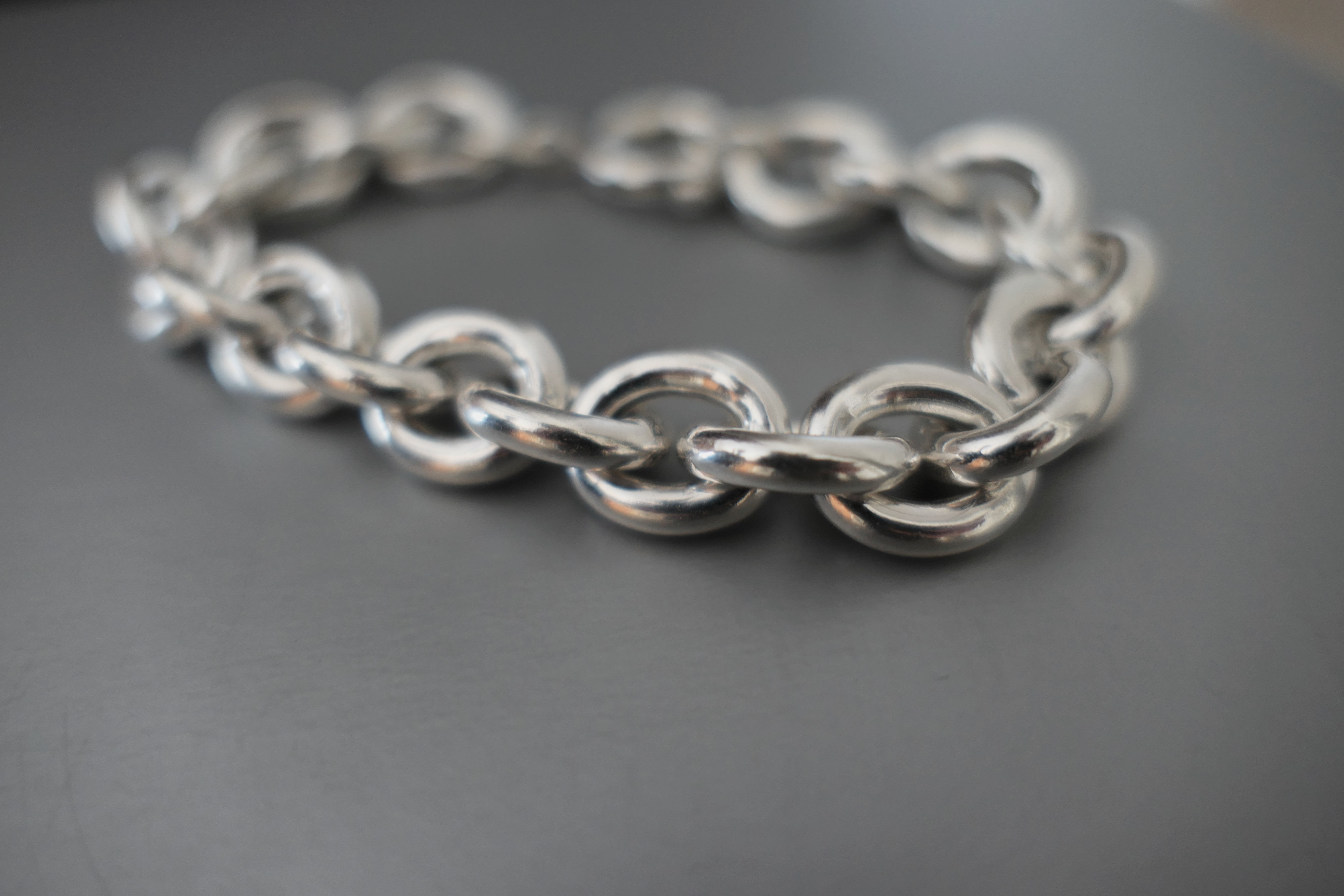 צמיד שרשרת כסף לגבר