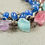 Thumbnail: Raw~Indicolite- Pink Tourmaline Crystals-Tanzanite-Oxidized Sterling Bracelet