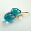 Thumbnail: 14k Gem Grade Teal Blue Green Fluorite Briolette AAA-14k Solid Gold Earrings